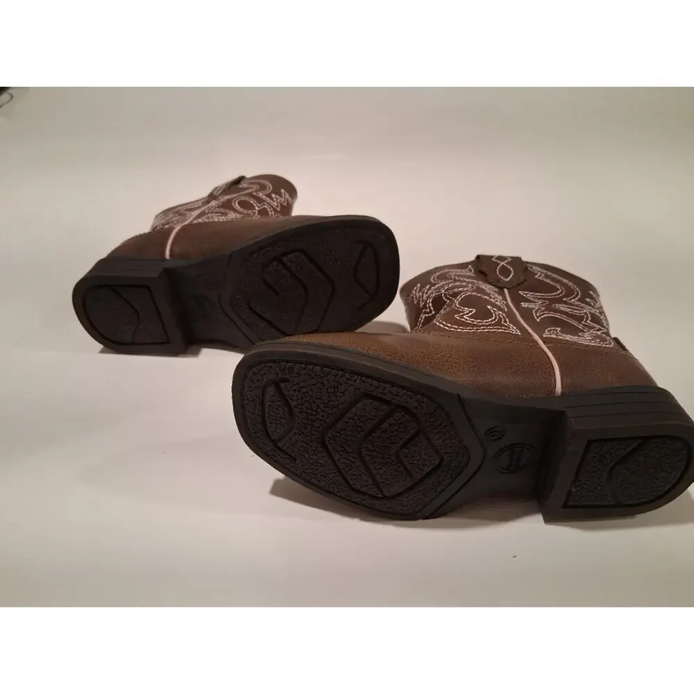 Wonder Nation Girl's Brown Western Cowboy Boots Size 9C